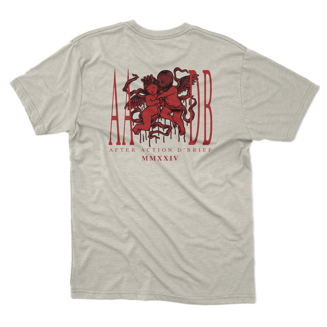 Hustle and Pray Cherub Love Faded Oversized Tee