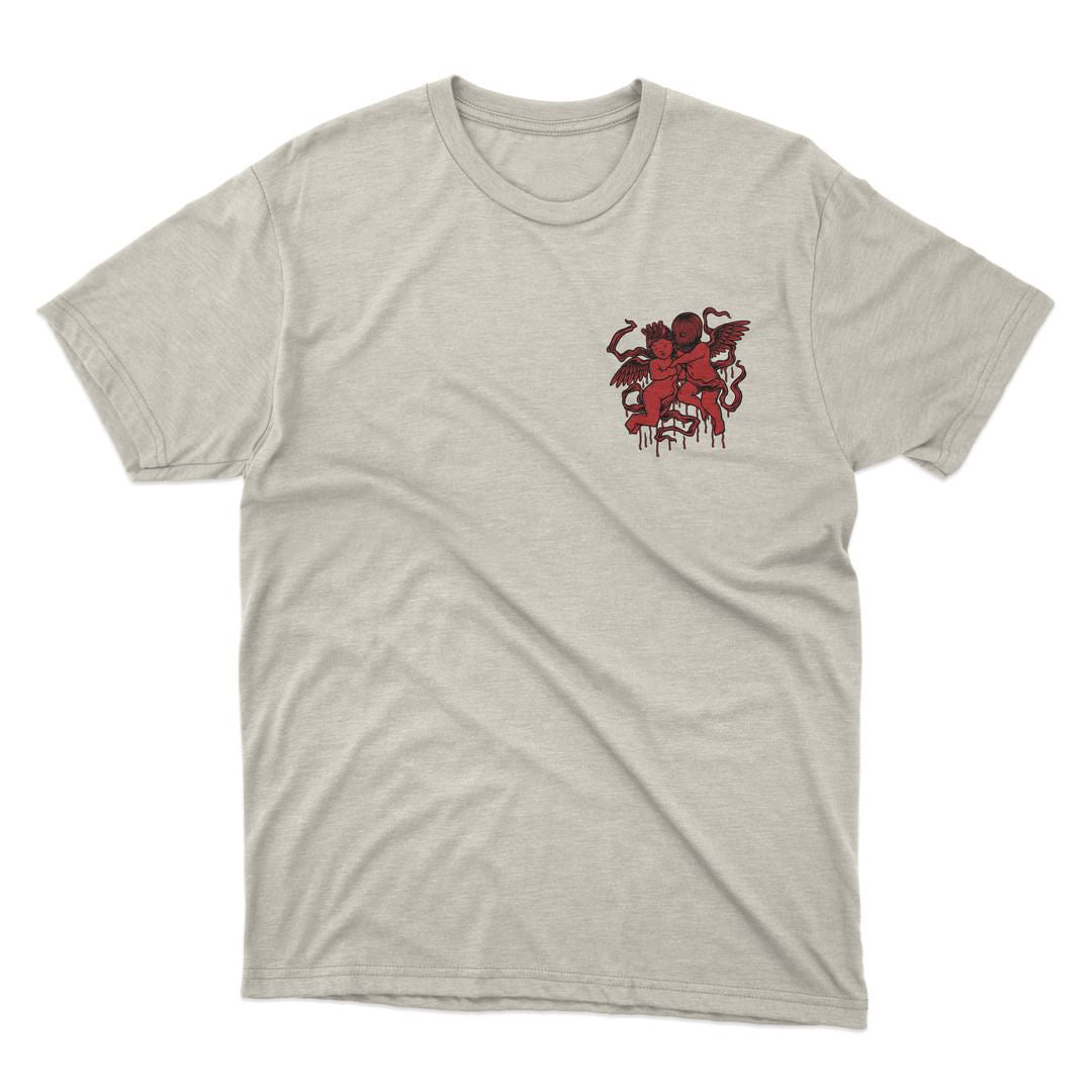 Hustle and Pray Cherub Love Faded Oversized Tee