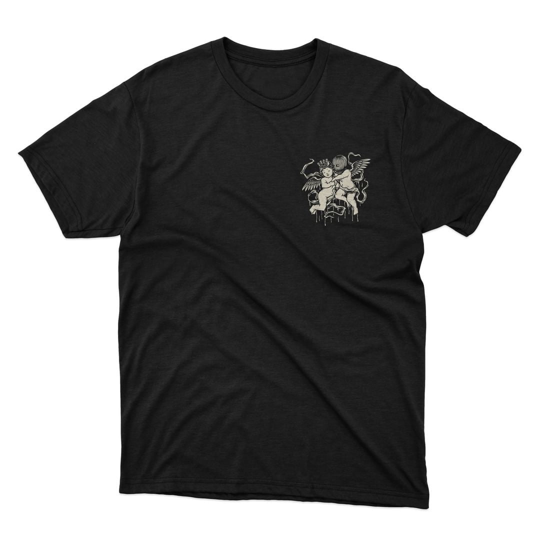 Hustle and Pray Cherub Love Premium Heavyweight Tee