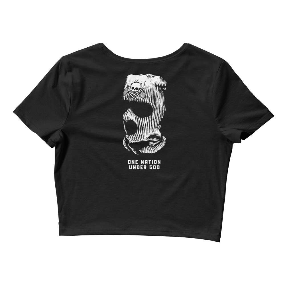 One Nation Under God Ladies Crop Tee