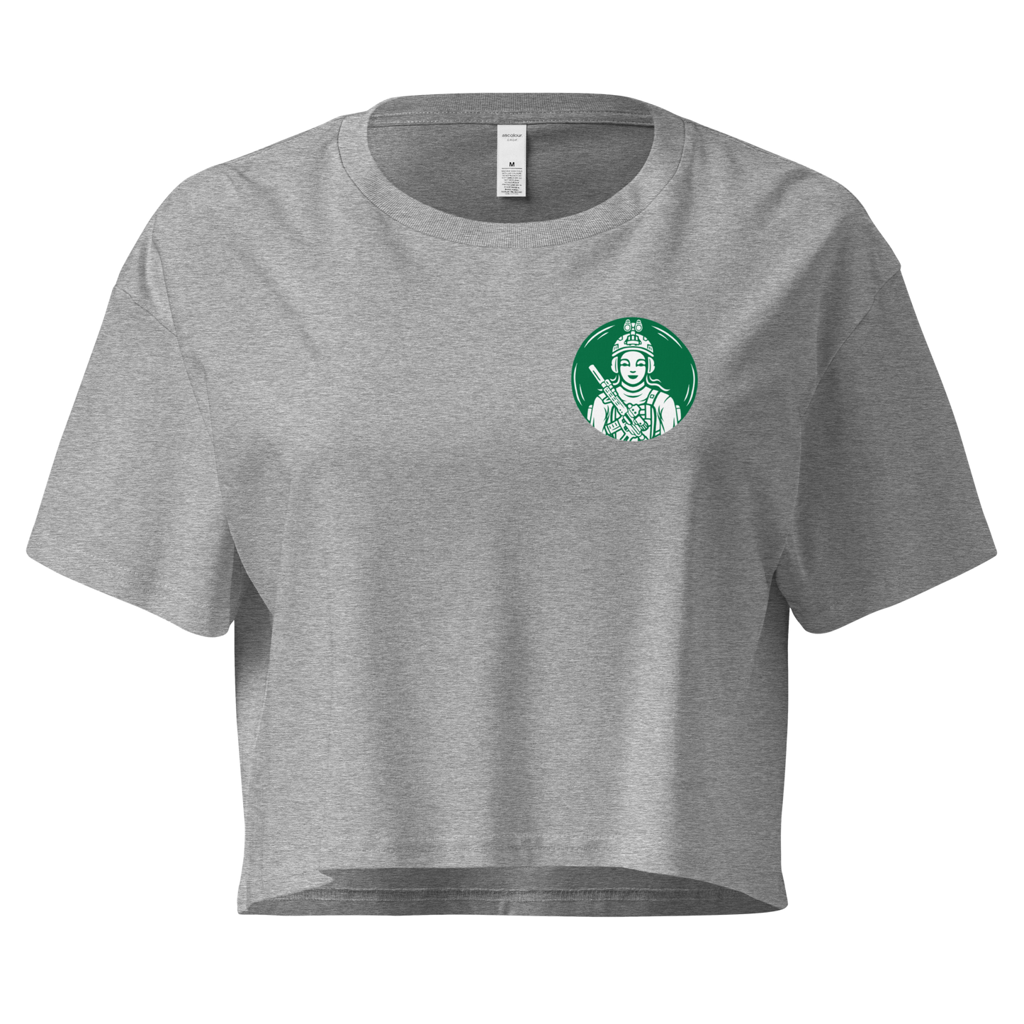 Jump Out Girl Ladies crop top Tee
