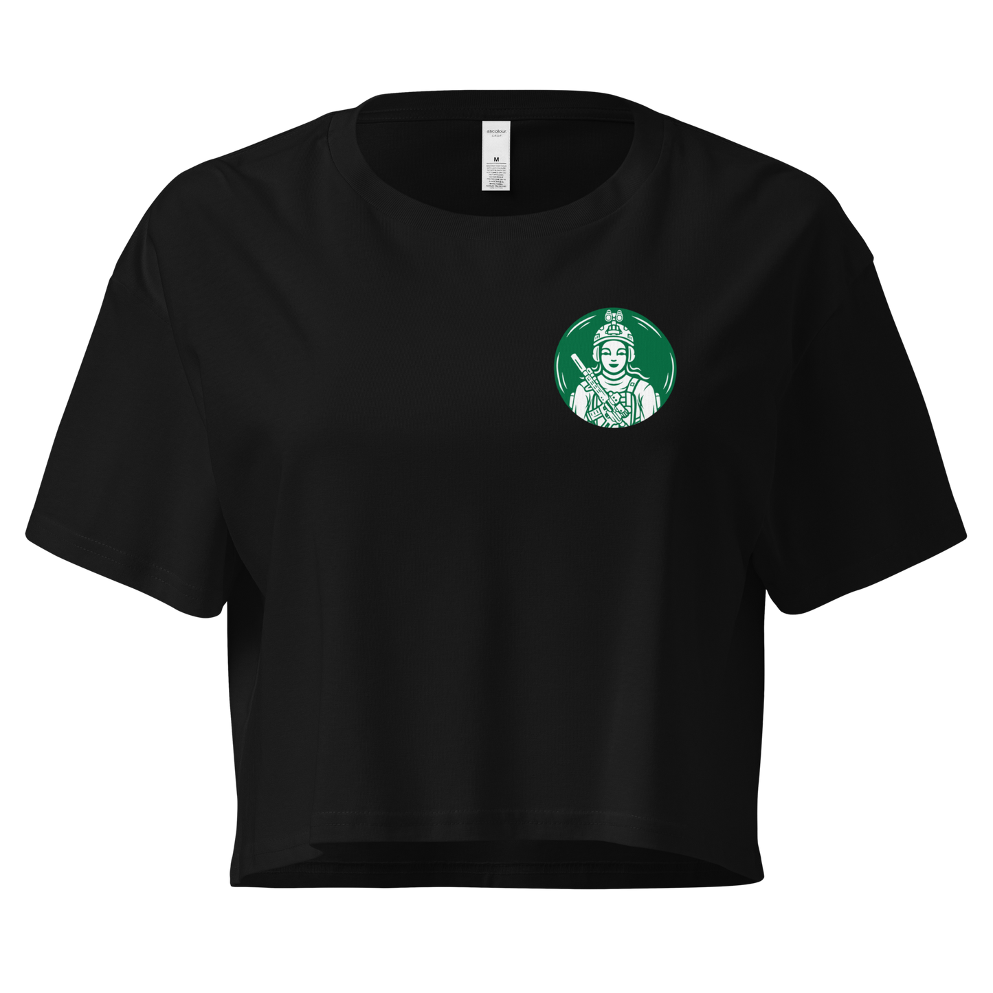 Jump Out Girl Ladies crop top Tee