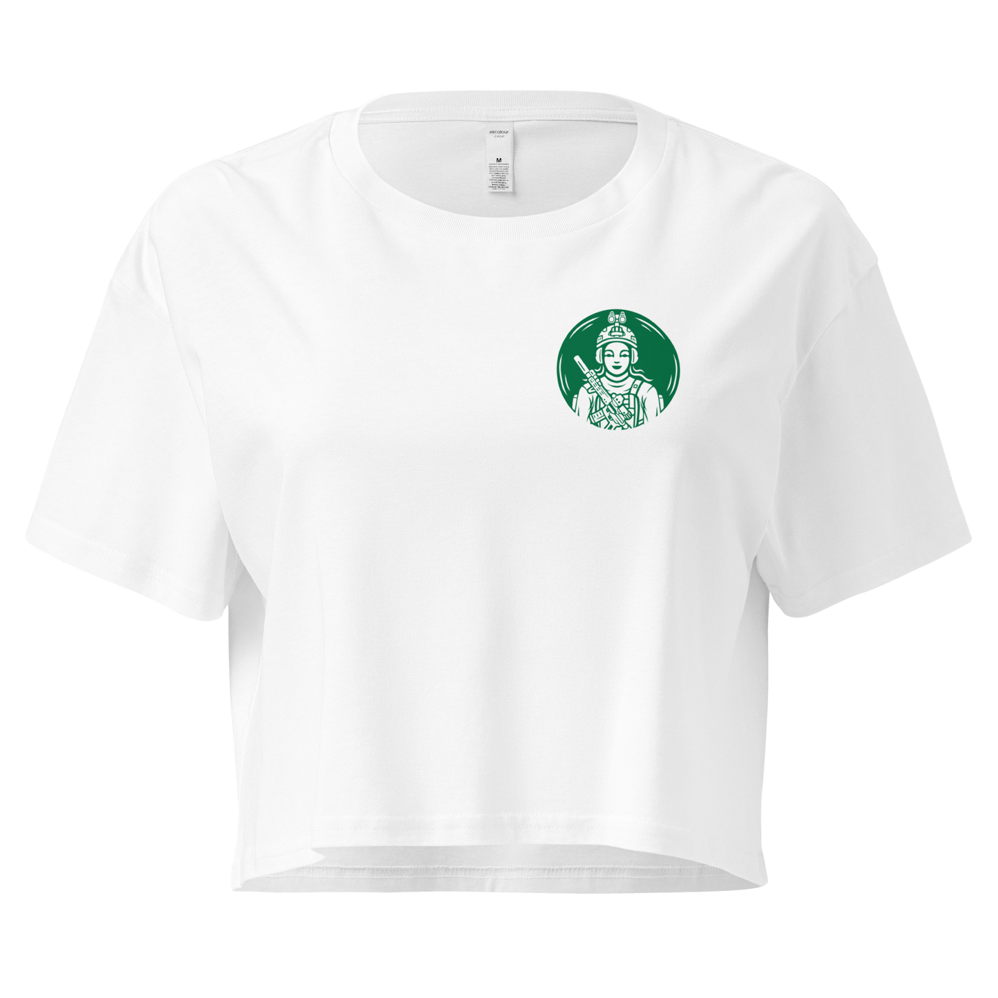 Jump Out Girl Ladies crop top Tee