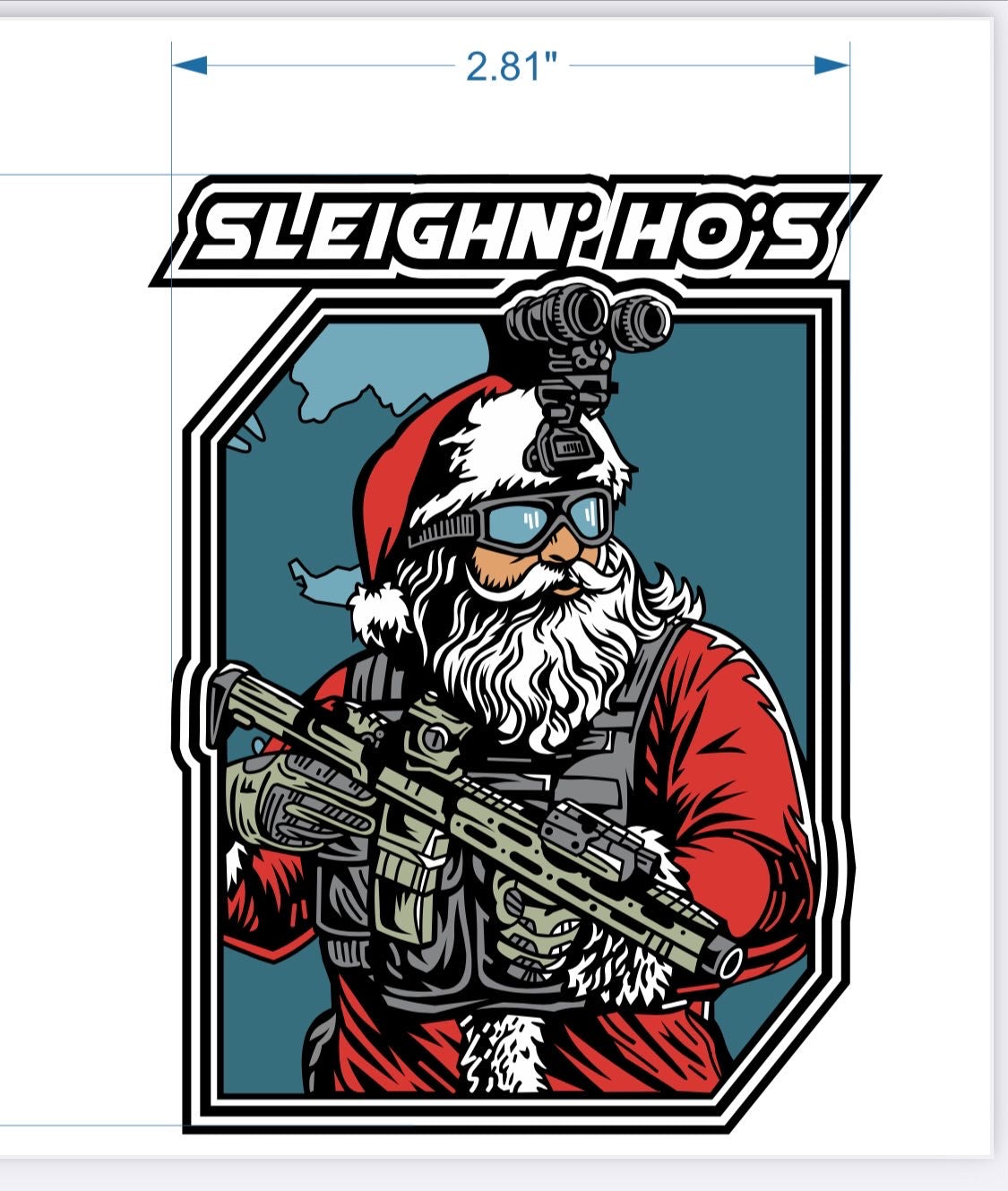 Sleighn' Ho's 3D PVC Patches