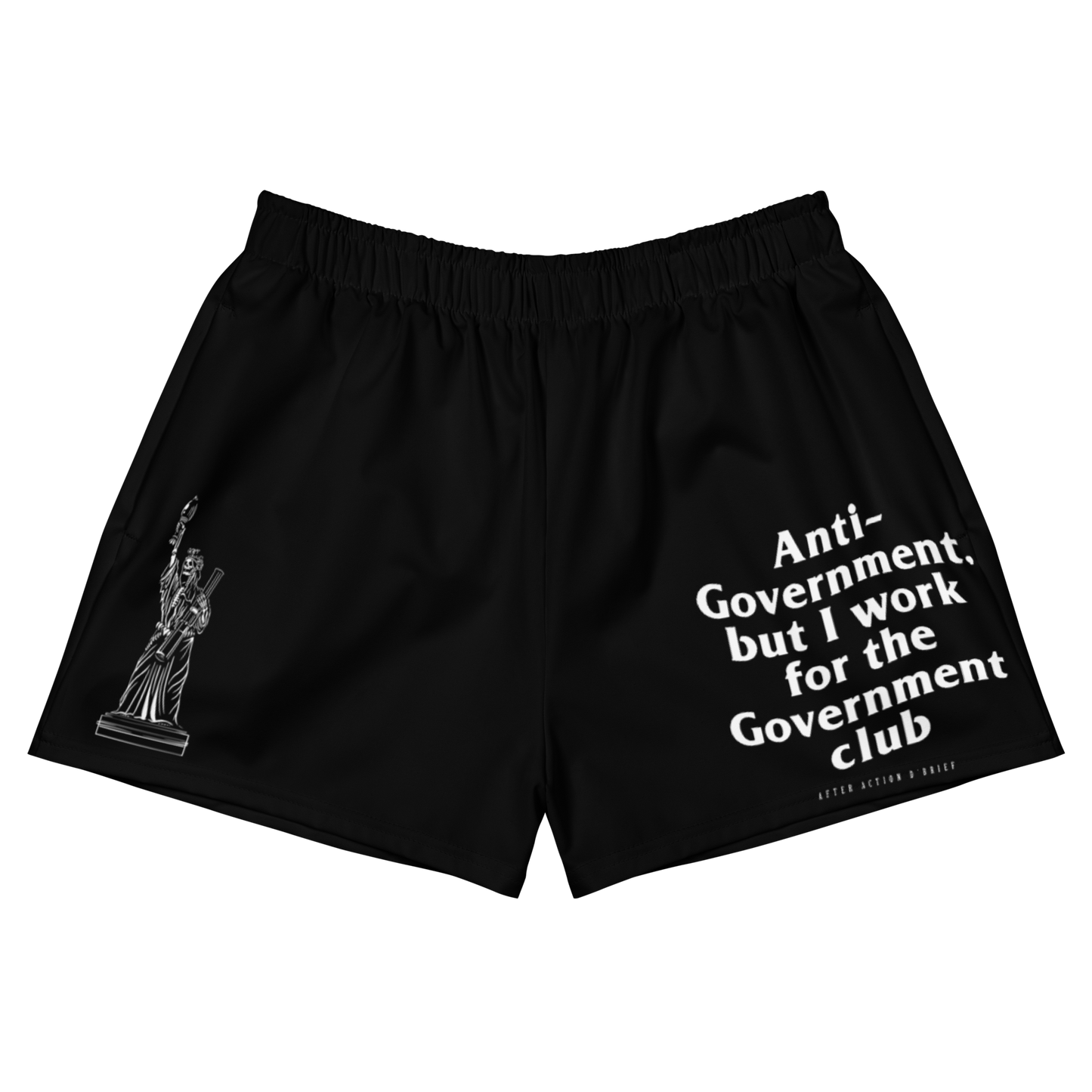 Anti-Government but I work For the Government Black Mesh Shorts