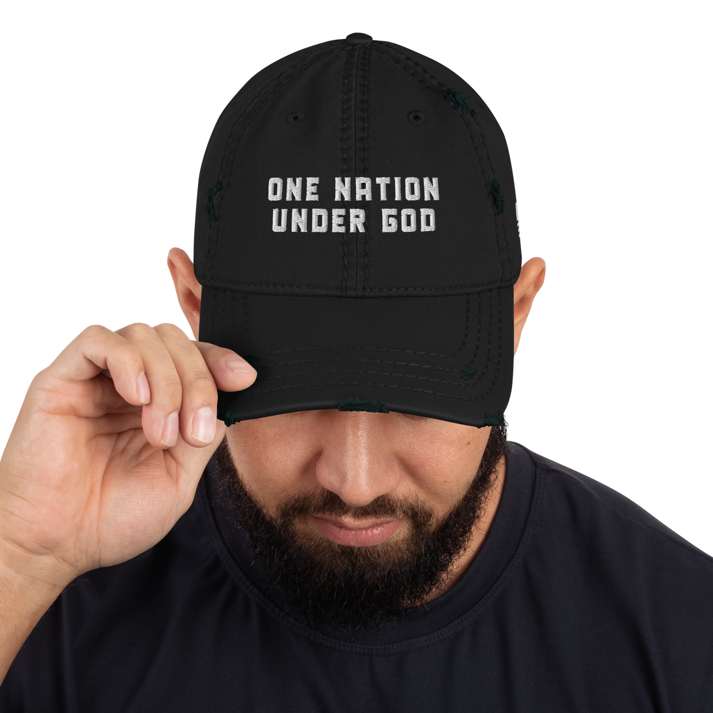 One Nation Under God Distressed Dad Hat