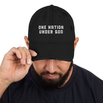 One Nation Under God Distressed Dad Hat