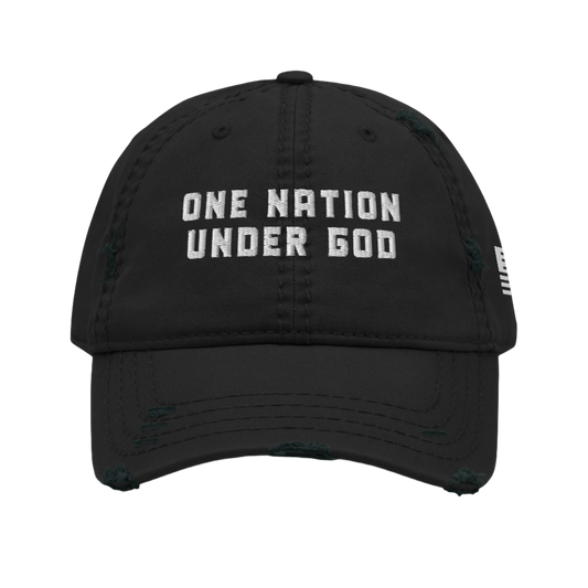 One Nation Under God Distressed Dad Hat