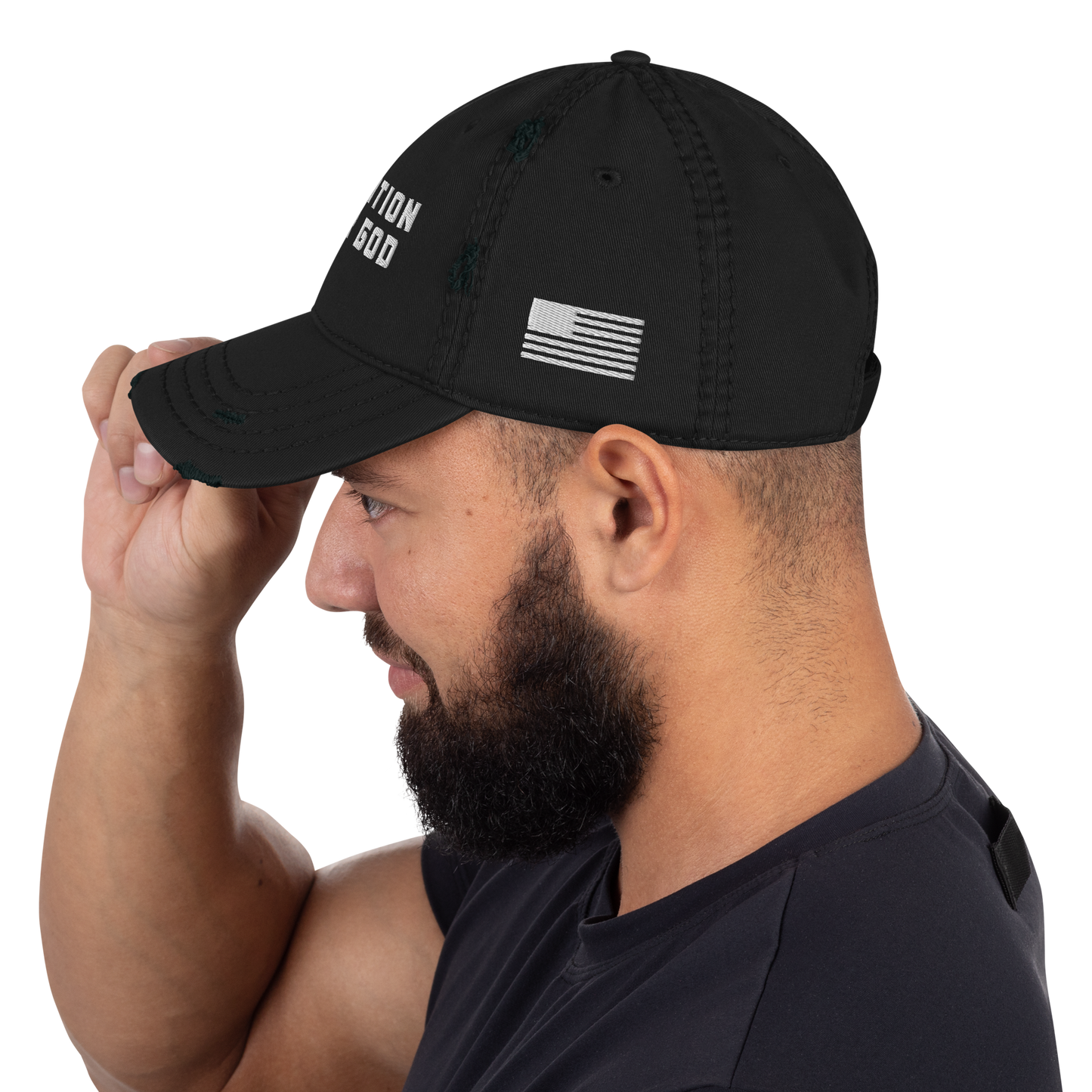 One Nation Under God Distressed Dad Hat