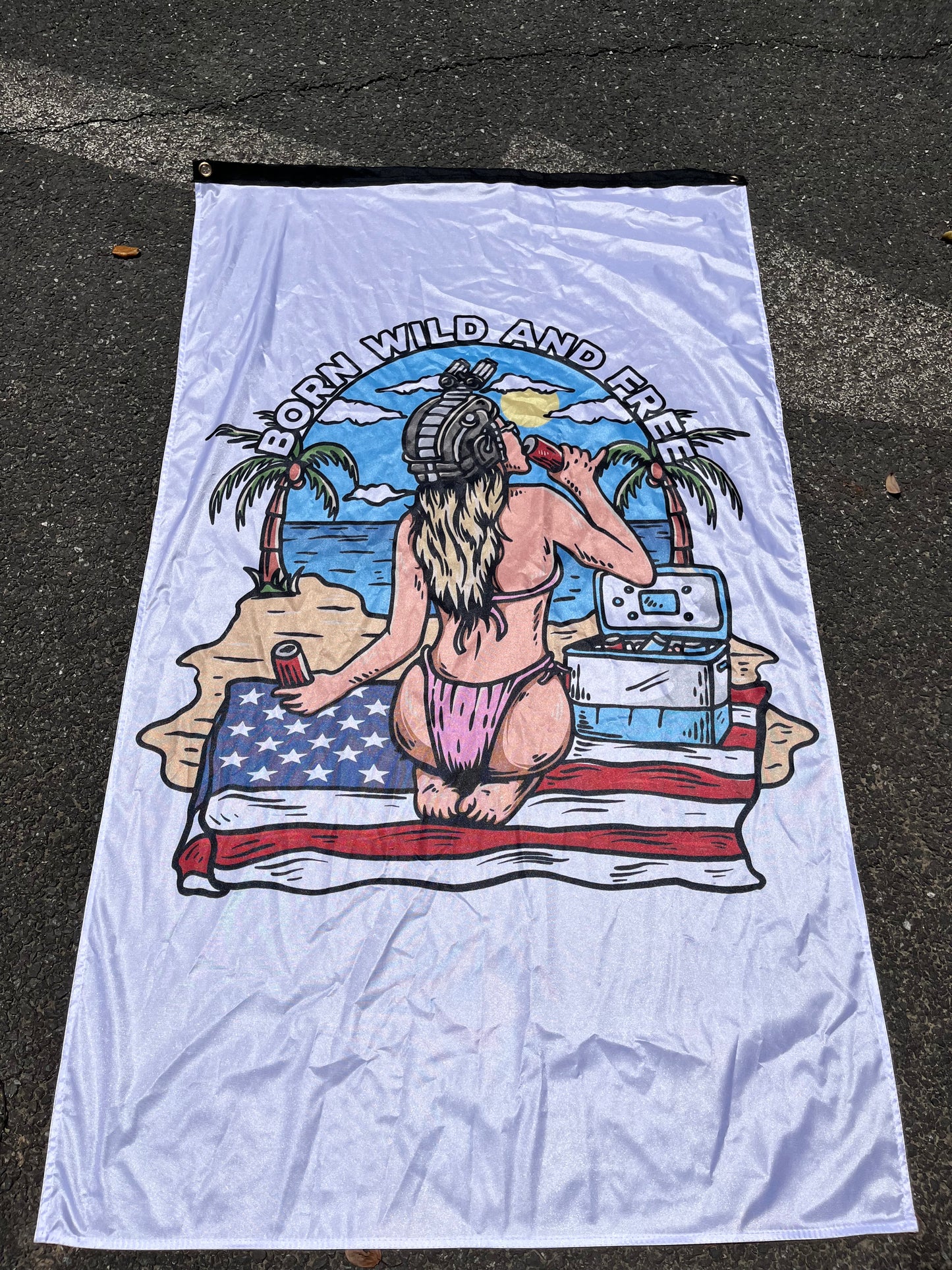 Born Wild and Free Flag