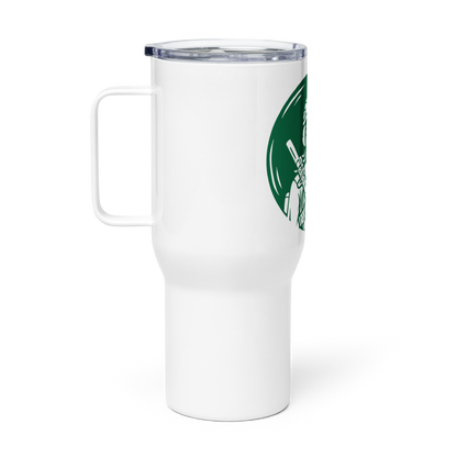 Jump Out Girl Travel mug with a handle