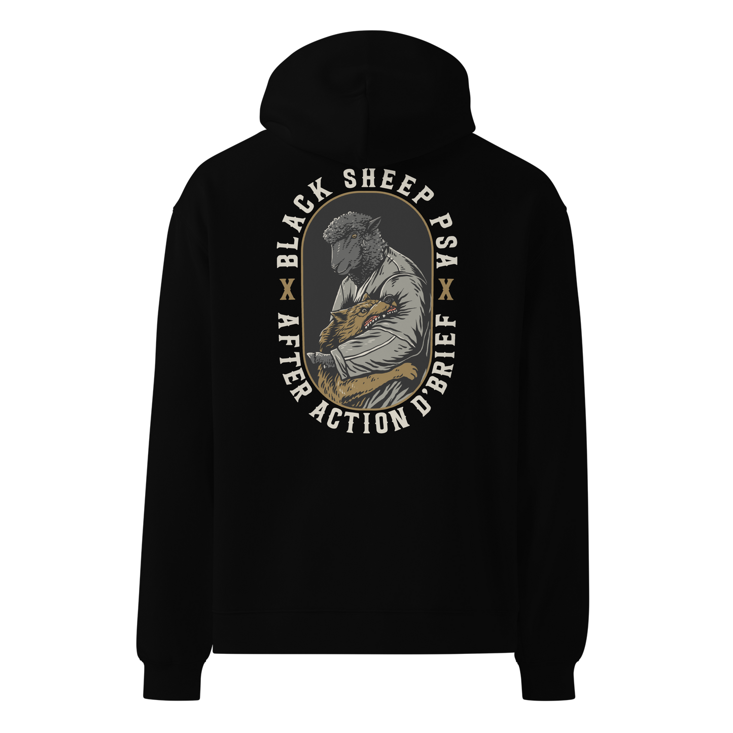 Black Sheep PSA X After Action D'Brief oversized hoodie