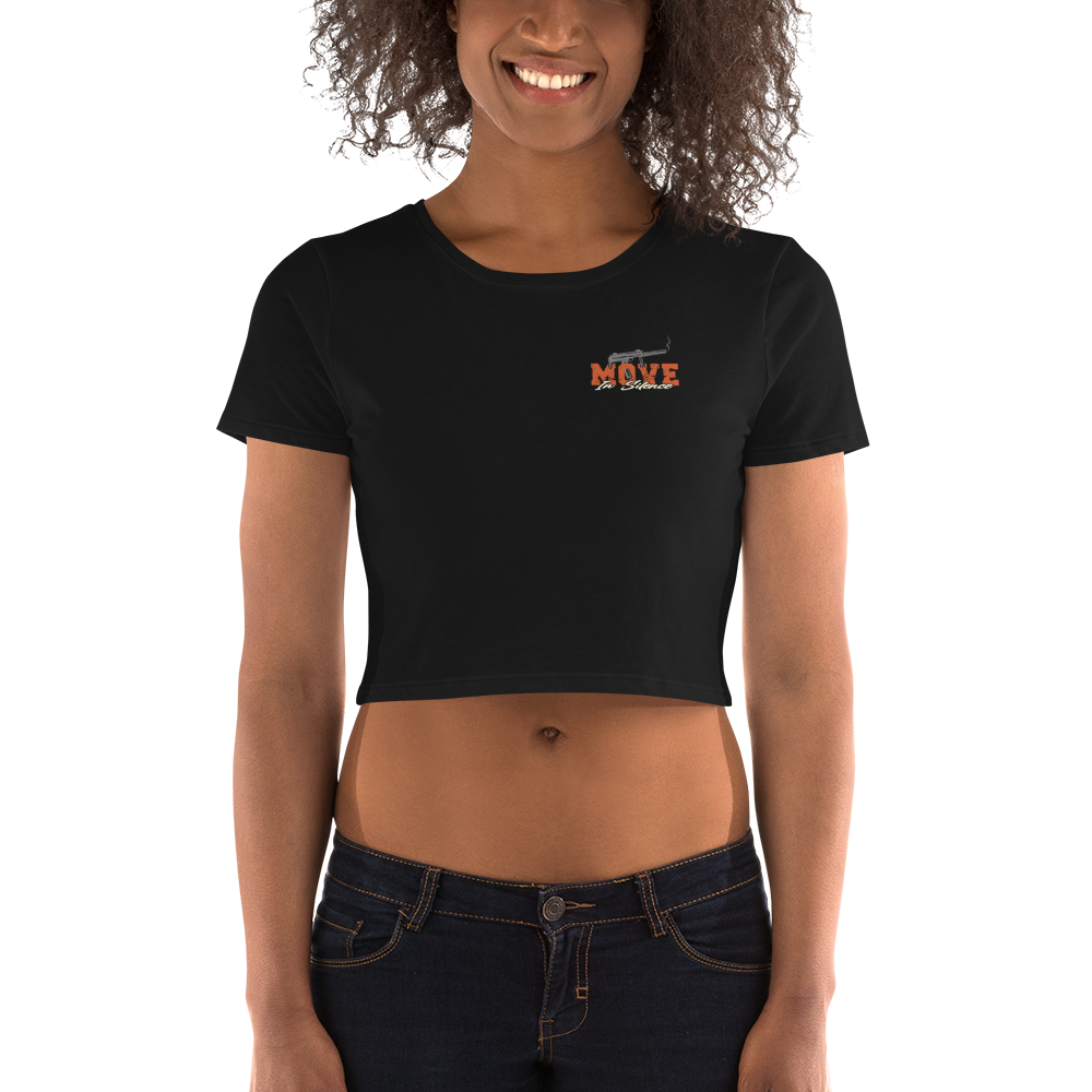 Move In Silence Ladies Crop Top Tee