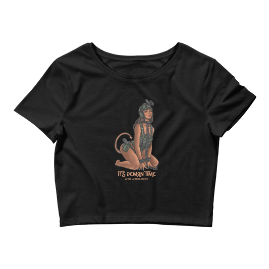 It's Demon Time Ladies  Crop Tee