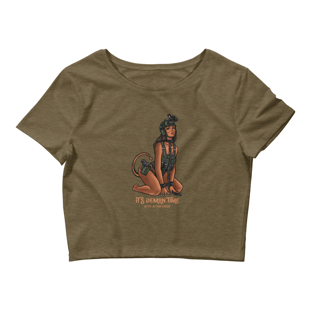 It's Demon Time Ladies  Crop Tee