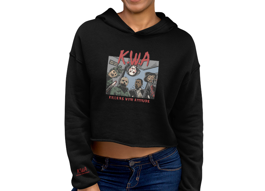 Killers with Attitude Ladies Crop Hoodie