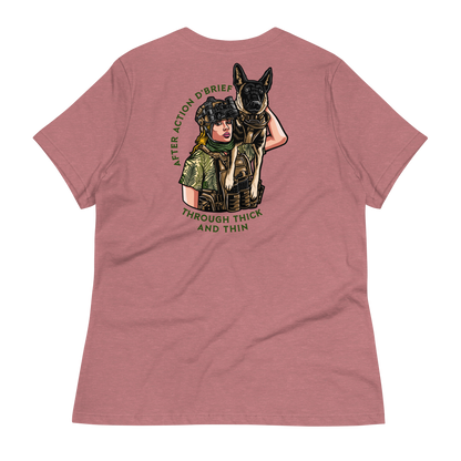 Through Thick and Thin Ladies Relaxed K9 Handler T-Shirt