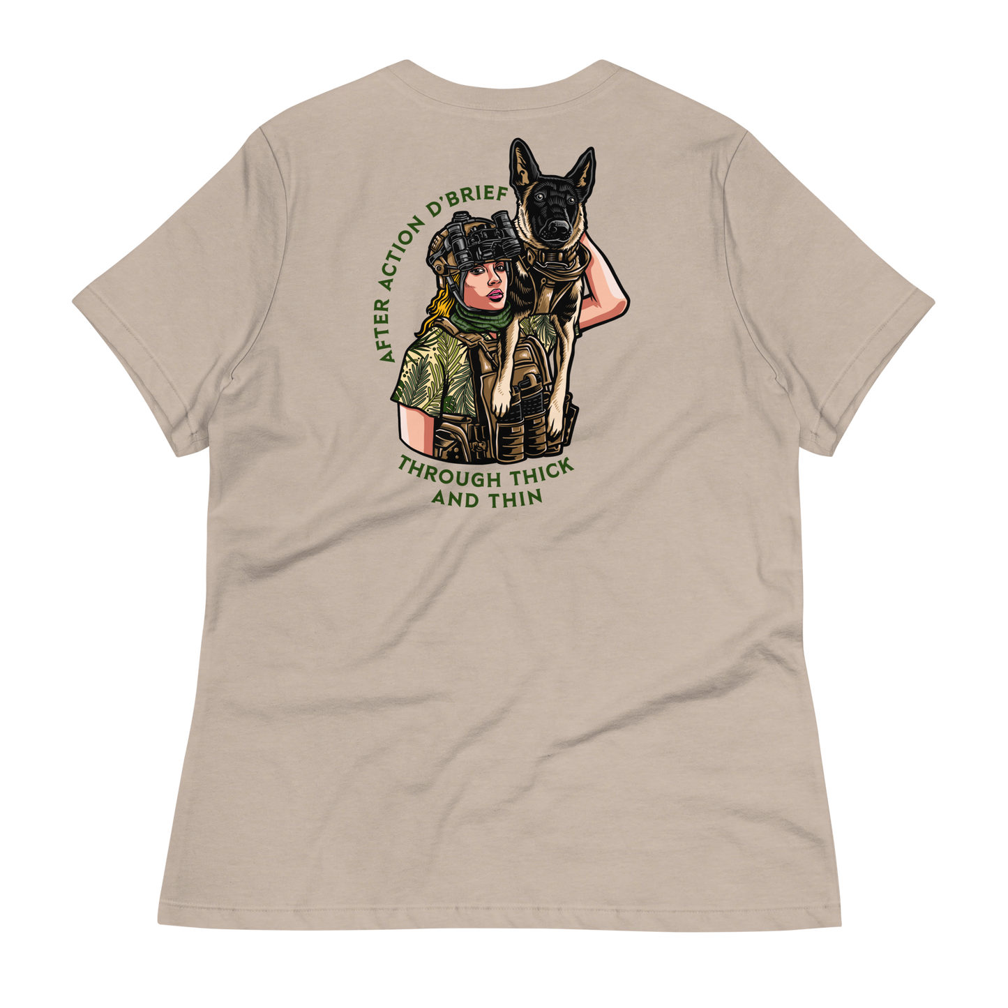 Through Thick and Thin Ladies Relaxed K9 Handler T-Shirt