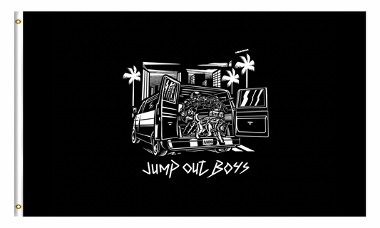 Jump Out Boys Swat Van Flag Pre-Order