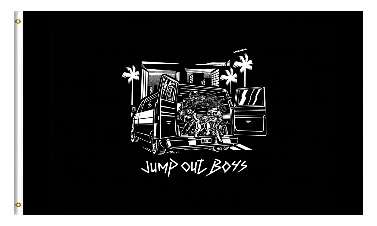 Jump Out Boys Swat Van Flag Pre-Order – After Action D'Brief
